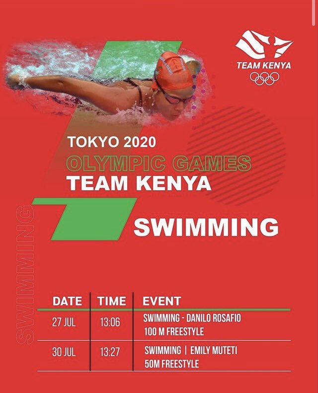 Also representing Kenya today at the Men’s 100m Freestyle Swimming is Danilo Rosafio.We wish you all the best.Let’s do this! #TeamKenya #YouAreTheReason