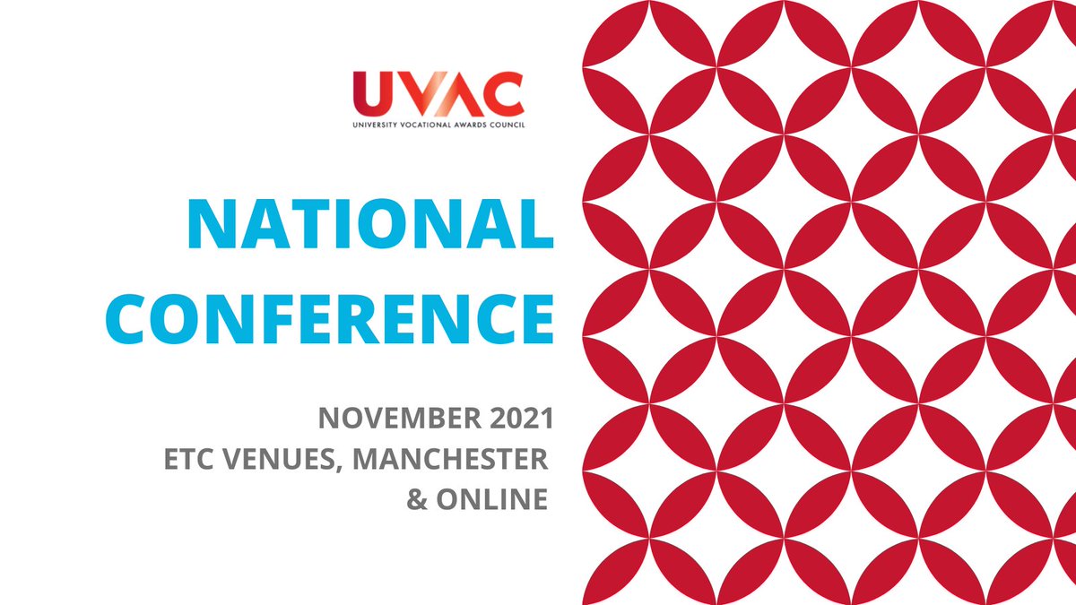 Join the <a href="/UVAC1/">UVAC</a> National Conference in person or online to explore HE Post Covid – How technical, higher technical education, Higher &amp; Degree Apprenticeships, prof. education &amp; work-based learning will contribute to economic recovery &amp; social mobility ow.ly/eELU50FDze6