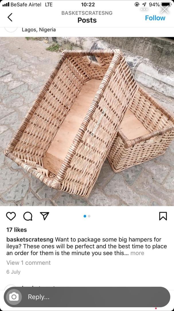 thecanemakers's tweet photo. We know it's been a whileπππ,
but we are back andππ»ππ»ππ» you can order your pine crates,wicker trays , cane baskets ,picnic baskets from us .
Just send us a DM to inquire or buy from us
#TCMMadeit #picnicbaskets #BBNaija #BigBrotherNaija #breakfasttray https://t.co/TedTWydoZj