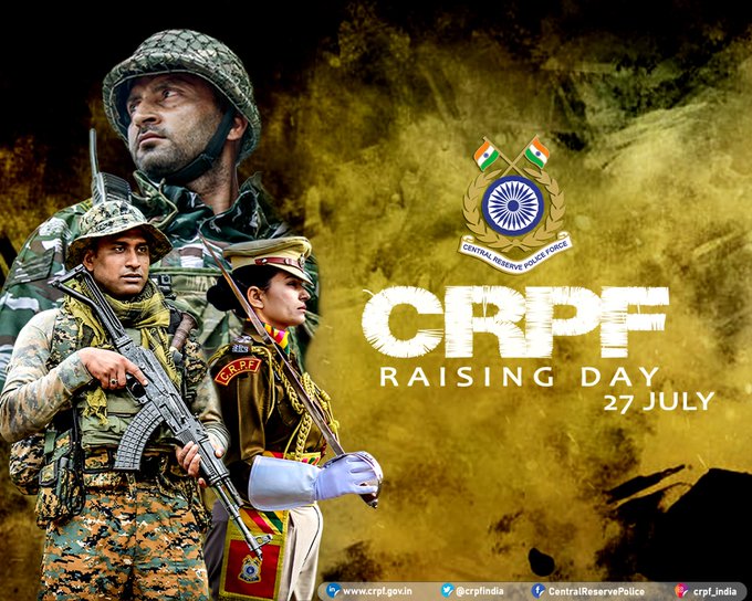 My best wishes to all #CRPF personnel on 83rd #CRPFFoundationDay .
Your role in India's internal security and counter insurgency makes every Indian proud of you guys.
You are real heroes.🇮🇳
thank you for securing our lives🙏
#JaiHind 🇮🇳
#CRPFRaisingDay 
#केंद्रीय_रिजर्व_पुलिस_बल