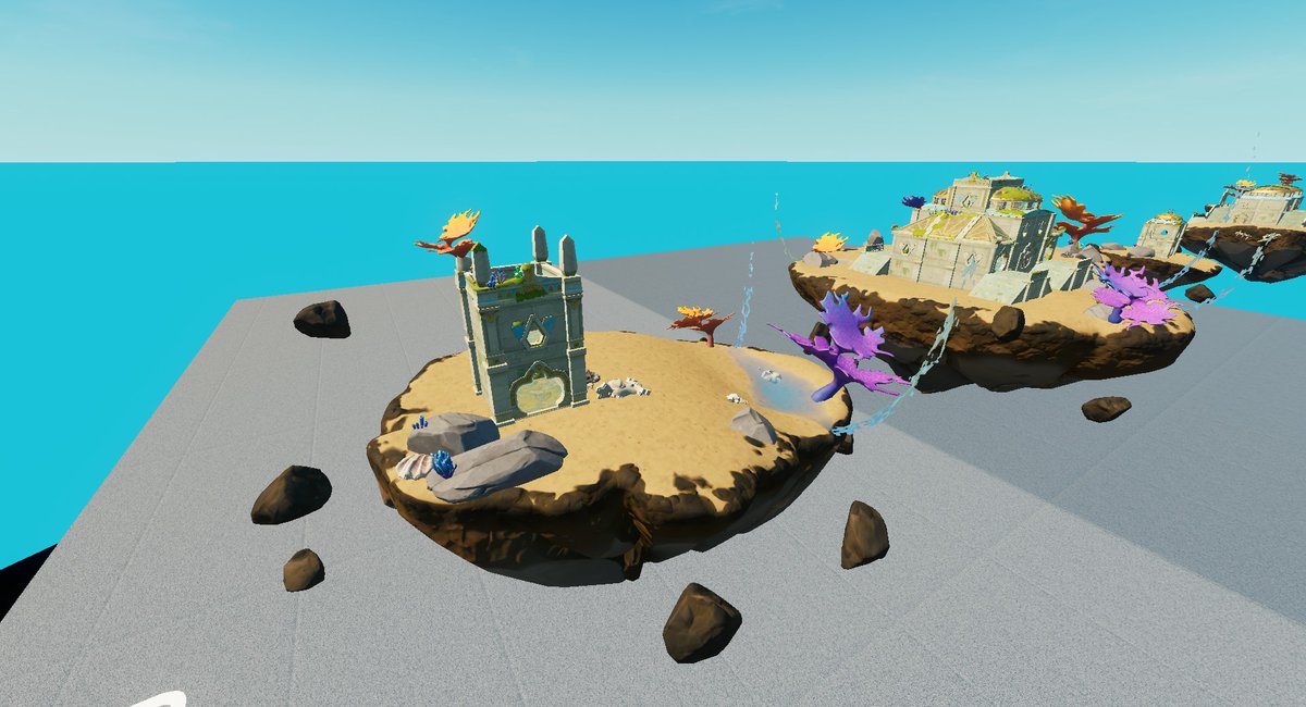 EndymionFN's tweet photo. All the new floating chunks for Coral Castle!

#Fortnite #FortniteLeaks https://t.co/wG9PHBeWgx