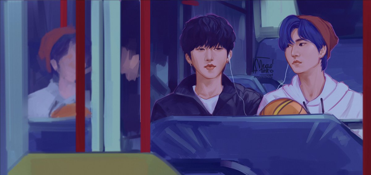 meowminto's tweet photo. #스트레이키즈 #straykids #han #changbin #BinSung

“애” m/v AU 
where Changbin didn’t leave the bus and met Han https://t.co/oubKLOknV2