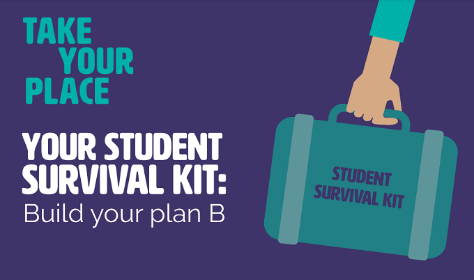 What if your plans don’t work out? We've put together your student survival kit: Build your plan B – including alternative routes to university and #UCAS clearing guidance

tinyurl.com/2ab9mw6d

<a href="/TakeYourPlaceHE/">Take Your Place</a> #TakeYourPlaceHE #highereducation #nextsteps #studentlife