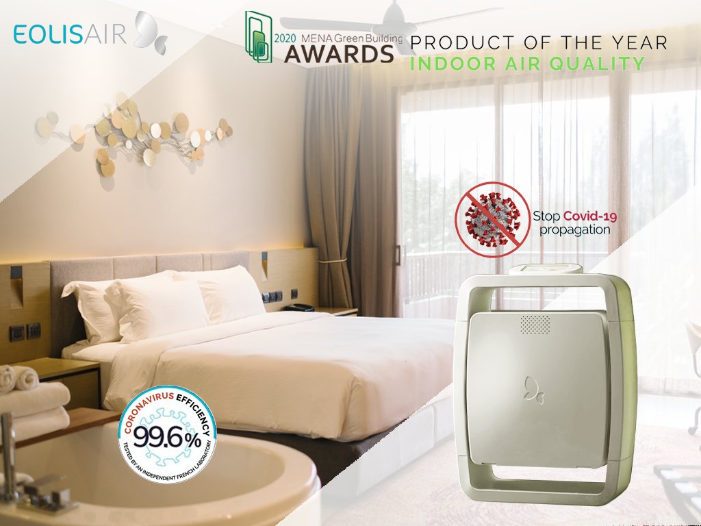 eolisair's tweet photo. Maintain a #virusfree environment for your #hotel rooms with Eolis Air Manager – a revolutionary professional air purifier which releases active oxygen to thoroughly #purify indoor air and stop COVID-19 propagation.

#hospitality #AirPurification #uae #covid19prevention https://t.co/sUJWvXUKWu