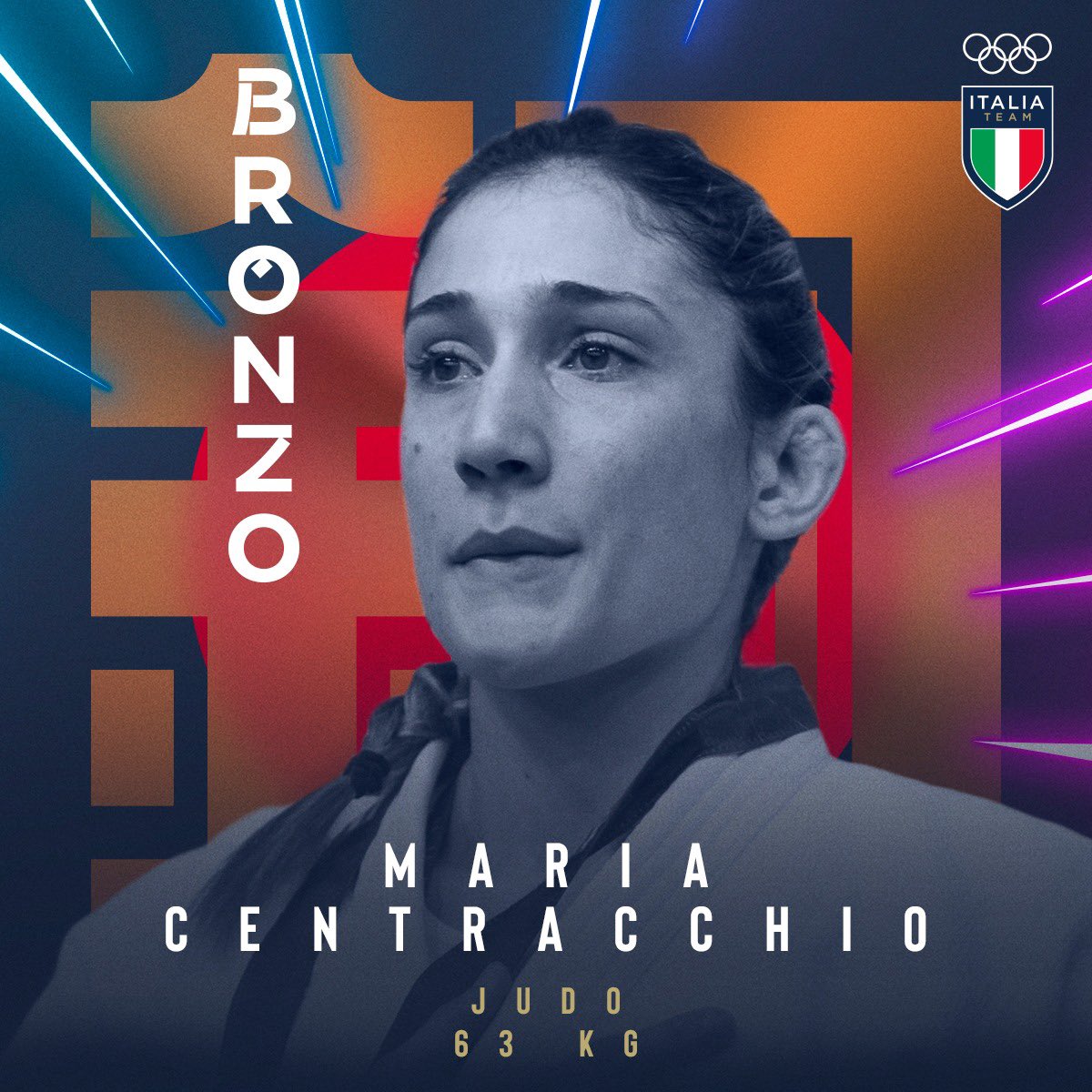 Cuore, talento, forza di volontà. 🥺 MARIA CENTRACCHIO medaglia di BRONZO nei 63 kg! 🥳

#ItaliaTeam | #StuporMundi | #Tokyo2020 | #Judo
