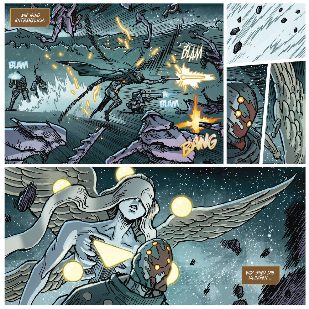 CrossCult's tweet image. Georg Howahl ist in der Westfalenpost voll des Lobes über THE IMPURE 1:
»Zeichnerisch und erzählerisch spielen Radke und Singh locker auf internationalem Niveau.« [...] »Ein wahrhaft episches, transgalaktisches Abenteuer.« #crosscult #theimpure #comic #sciencefiction