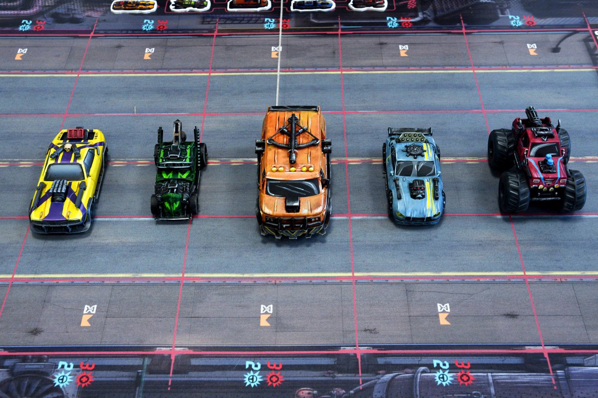 DeathRoadsBoard's tweet photo. Just look at what these babies can look like once you paint them! 👌
Here is one of countless possible paint jobs for our #minis done by us and friends.  

Are you going to paint your minis too? 👊

Take a look! 👇👇

#vehicles #cars #boardgame #3dmodels #painting https://t.co/Ts71OPRW6n