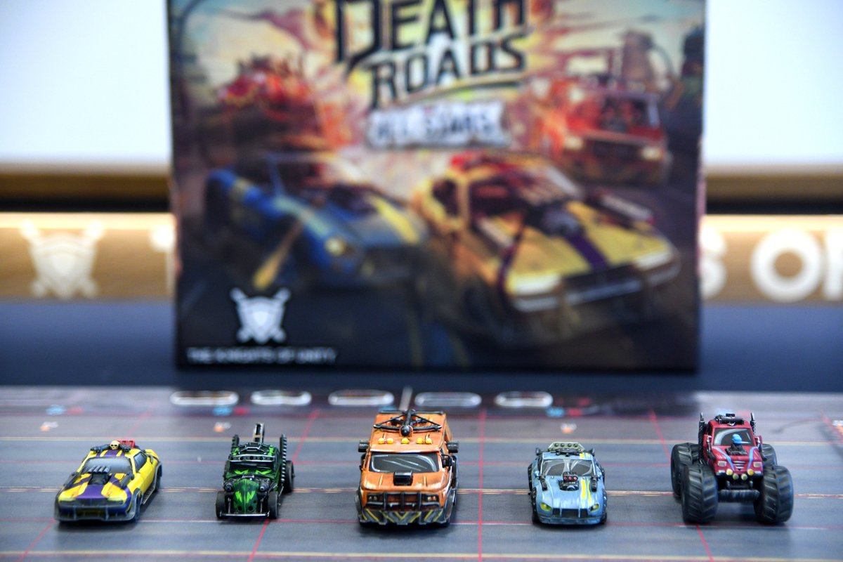 DeathRoadsBoard's tweet photo. Just look at what these babies can look like once you paint them! 👌
Here is one of countless possible paint jobs for our #minis done by us and friends.  

Are you going to paint your minis too? 👊

Take a look! 👇👇

#vehicles #cars #boardgame #3dmodels #painting https://t.co/Ts71OPRW6n