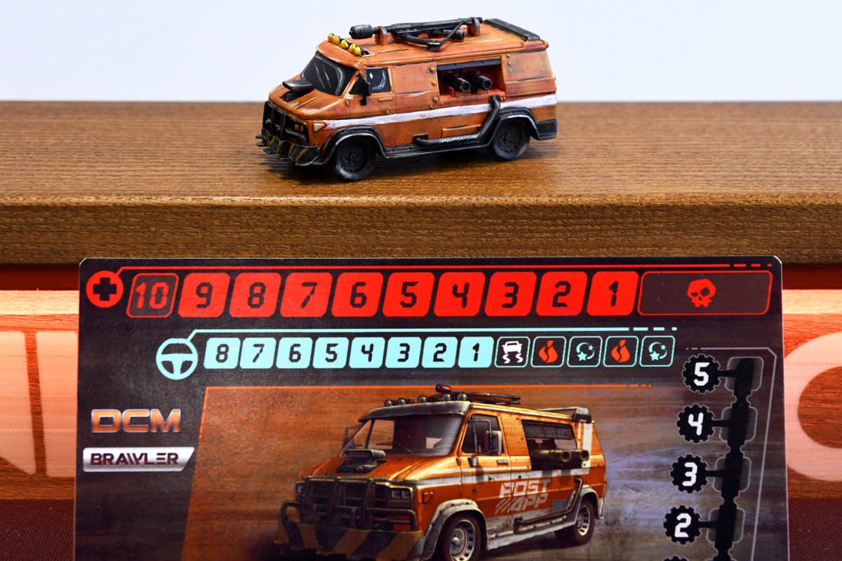 DeathRoadsBoard's tweet photo. Just look at what these babies can look like once you paint them! 👌
Here is one of countless possible paint jobs for our #minis done by us and friends.  

Are you going to paint your minis too? 👊

Take a look! 👇👇

#vehicles #cars #boardgame #3dmodels #painting https://t.co/Ts71OPRW6n
