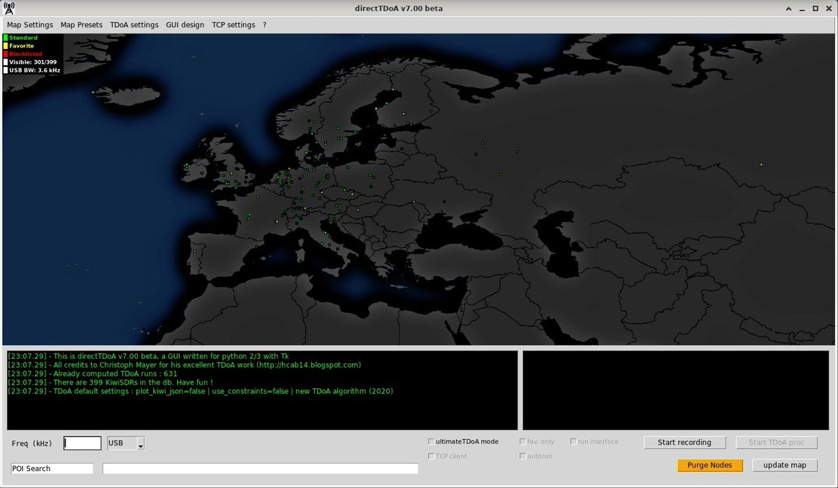 giammaiot2's tweet photo. GiamMa-based researchers SDR R&D IoT: directTDoA: python 2/3 GUI designed to compute #TDoA runs on shortwave radio transmissions using remote (GPS enabled) #KiwiSDR receivers around the World iwth Windows, Linux & Mac https://t.co/4uyKTFKa9t #SoftwareDefinedRadios #SDR #DoA #Ham https://t.co/P8dkW9Hshg