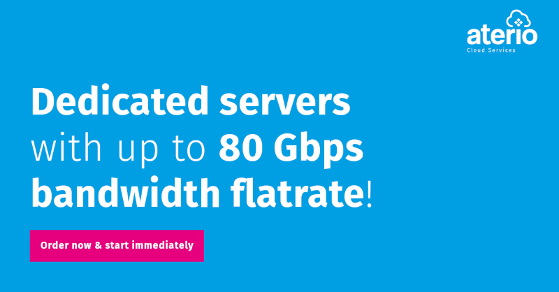 AterioCloud's tweet photo. Dedicated servers from aterio: Location Frankfurt am Main - order now &amp; get started immediately!