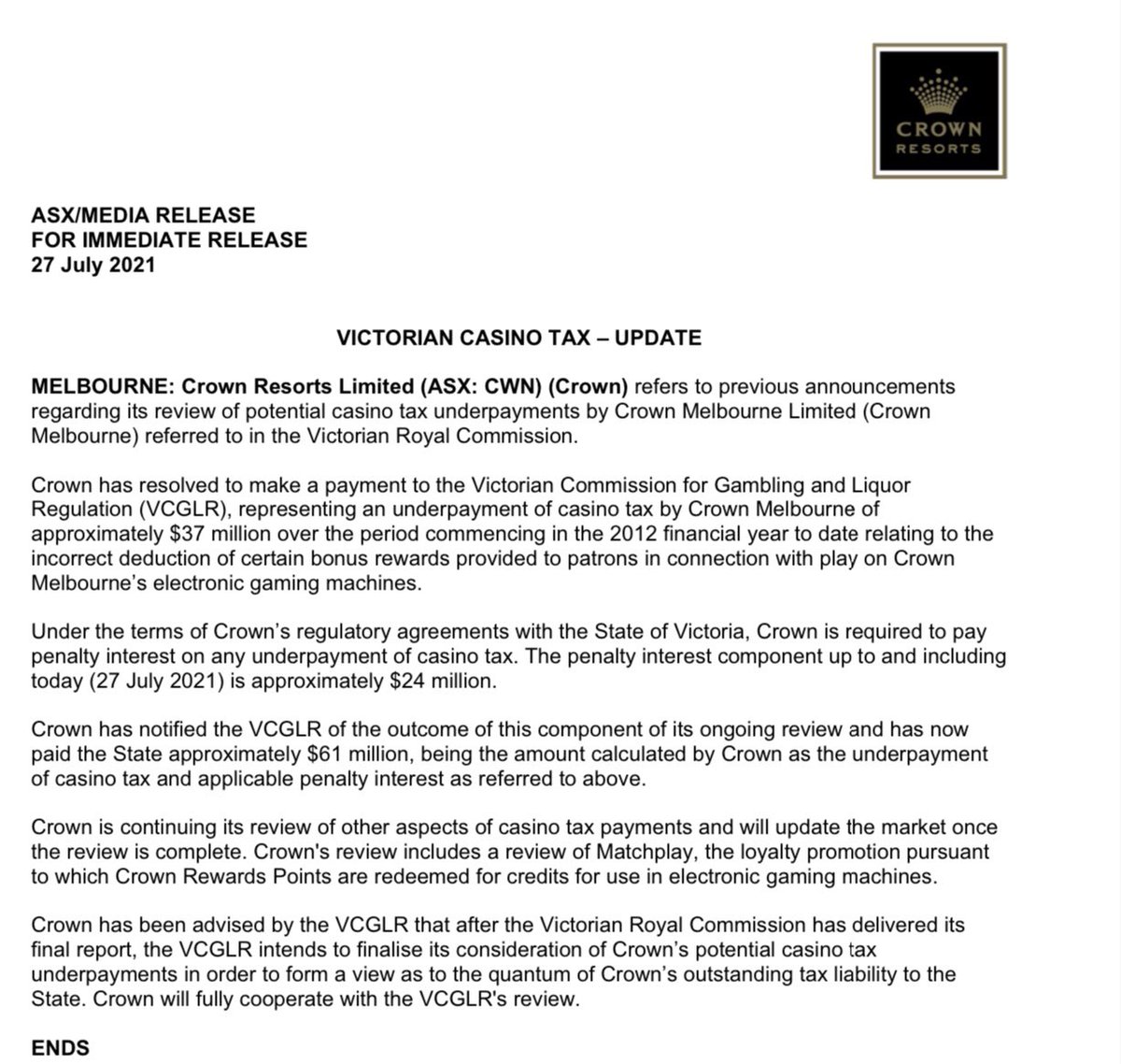 ReformGambling's tweet photo. What’s that @CrownResorts — you owe Victorians $61M in unpaid tax?
Did you suddenly find that under the couch when the #CrownRC was announced?
What was it that Al Capone went to jail for…? 🤔
If you’re going to profit from #GamblingHarm at least pay taxes on earnings from it! https://t.co/opp3dUK8Zl