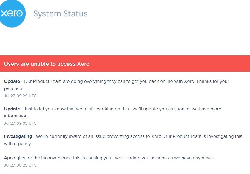 LabyrinthIT's tweet image. All users of Xero need to be aware of this issue.

#xero #System #crash 

status.xero.com