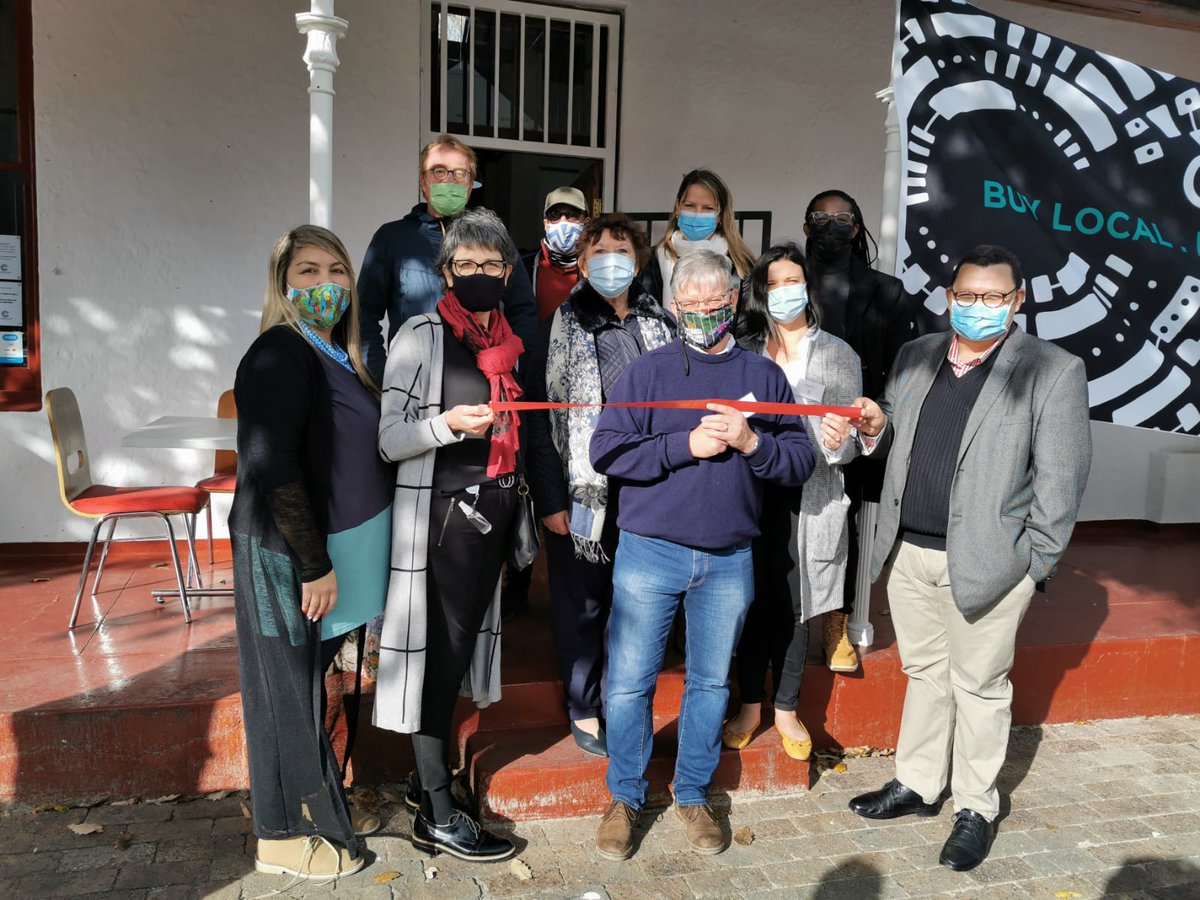 RanyakaT's tweet photo. Cutting the ribbon at the opening of the CoCreate Hub Stellenbosch
@Nedbank @BucoHardware @IDCSouthAfrica @StellenboschUni Stellenbosch Municipality Jannie Mouton Foundation
#cocreatehub #buildingbusiness #SupportStellenbosch #supportlocal #feastlocal #buylocal #connectlocal https://t.co/90qY25VSEu