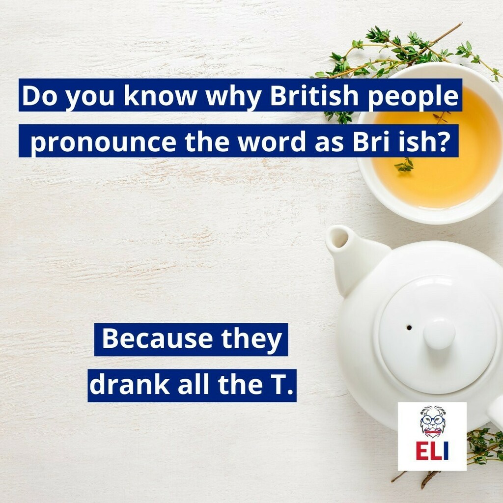 Vous voulez une blague en anglais ? 

➡ Besoin de cours de prononciation ? Contactez-nous pour organiser votre séjour en immersion ! ift.tt/3xRyB7Q

See you la er!

#blagueenanglais #joke #coursdanglais #learnenglish #englishjokes #britishhumour instagr.am/p/CR0yLBoIWL1/