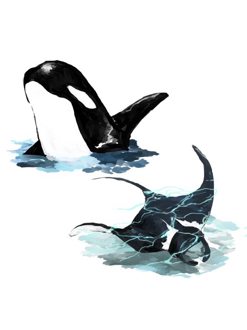 シャチのtwitterイラスト検索結果 古い順