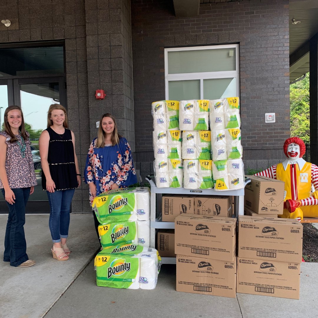 RMHCMidMo's tweet photo. We can always count on @MOFarmBureau when our paper product supply is dwindling. Thank you for helping us keep the House clean and comfortable for our guest families! 
#CaringPartner #KeepingFamiliesClose https://t.co/emEgk0M0F9