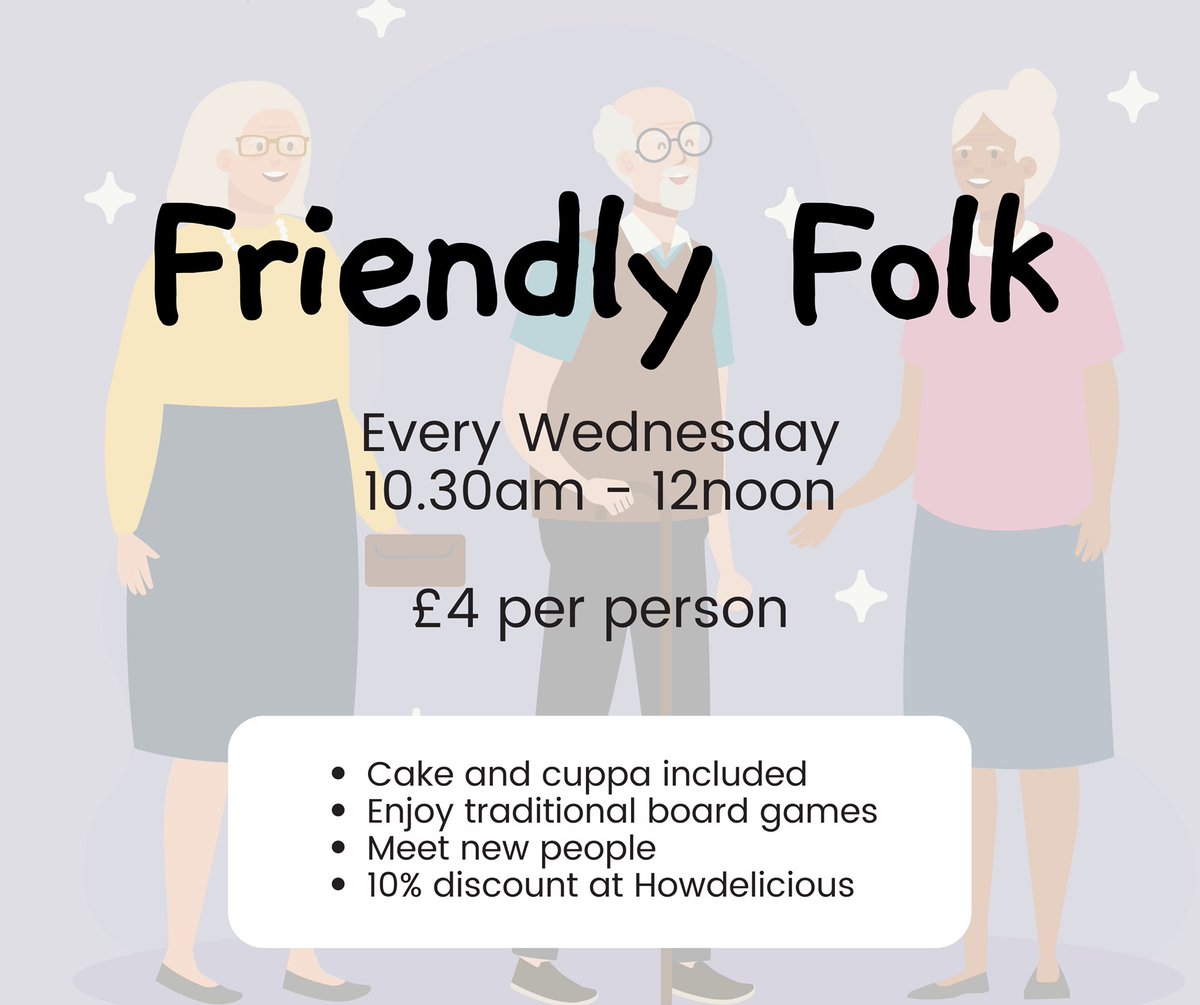 ageuknt's tweet photo. Are you looking for a relaxed place for older adults to socialise and meet new people? Head along to Friendly Folk at Howdon Community Hub! To book your place, call 0191 209 0092 or email daniel.guest@familygateway.co.uk

#friendlyfolk #northtyneside #community https://t.co/hF7KStDvjL