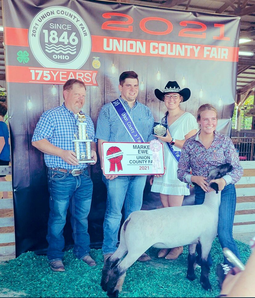 MarysvilleOHFFA's tweet photo. Congratulations, Aubrey! 

Reserve Champion Market Lamb 2021 #FFA #ptbm #unioncountyfair https://t.co/2DiokOfFxk