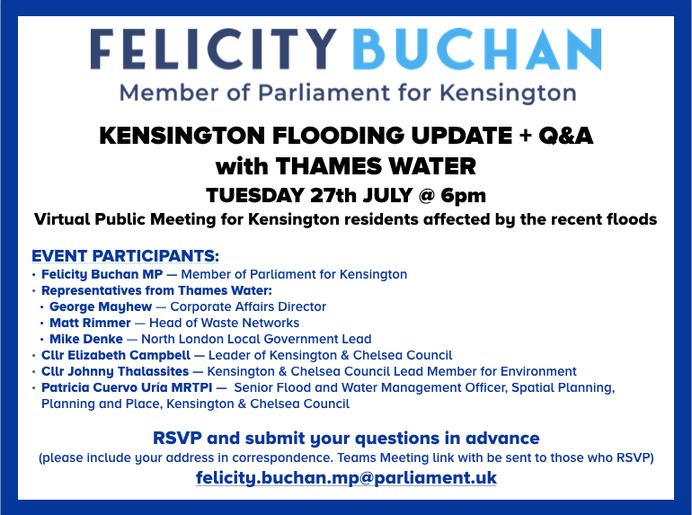Lancaster West Residents' Association (@lancwestate) on Twitter photo Residents' chance ask Thames Water why their homes keep being flooded and what they are going to do to stop it
<a href="/FelicityBuchan/">Felicity Buchan</a> <a href="/thameswater/">Thames Water π§</a> Residents' chance ask Thames Water why their homes keep being flooded and what they are going to do to stop it
<a href="/FelicityBuchan/">Felicity Buchan</a> <a href="/thameswater/">Thames Water π§</a>