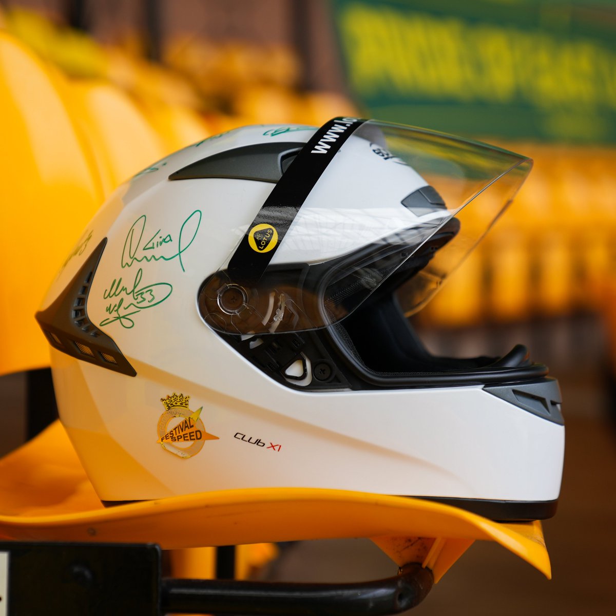 Want to win this helmet signed by the squad? 😍 Retweet this post and make sure you're following @lotuscars to be in with a chance! #DrivingInclusion
