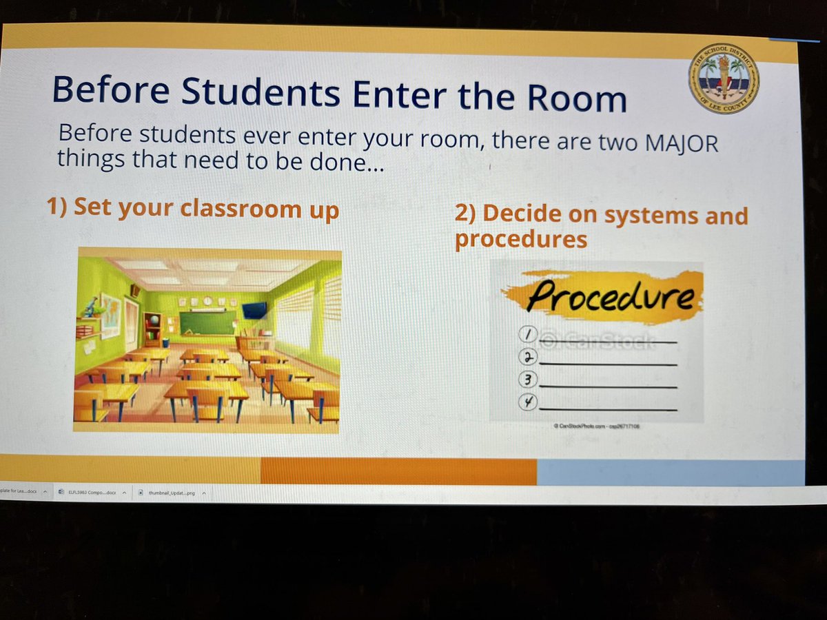 #NTO2021 @LeeSchools @SuncoastCU Fantastic presentation by @dknapp344 this morning about how to set up the classroom and creating rules/procedures/protocols. Loved it!!