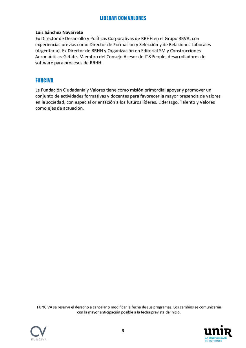 Curso muy interesante para jóvenes profesionales entre 25 y 35 años.