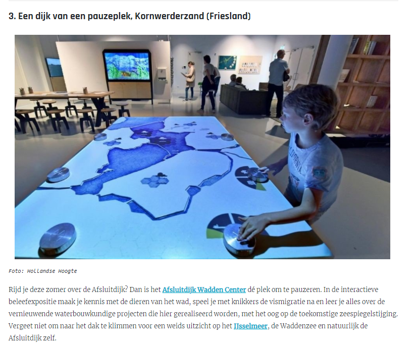Rijd🚘 jij deze zomer over #deAfsluitdijk? Columbus Travel geeft als tip💡 om te stoppen bij ons mooie <a href="/AWC_Nederland/">AWC</a> voor een bezoek. En wat wij natuurlijk al lang wisten; worden we ‘een dijk van een pauzeplek’ genoemd 😁 ! #trots  
columbusmagazine.nl/thema/reizenme…