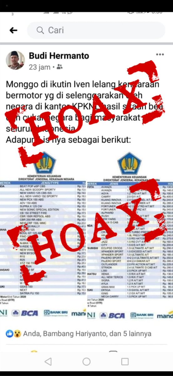HOAX Berita Lelang Kendaraan.
.
<a href="/infomalang/">Info Malang</a>
<a href="/LalinNews/">Traffic Malang</a>
<a href="/Senaputra_FM/">Senaputraᅠᅠᅠᅠᅠᅠᅠᅠᅠ</a>

#jogomalang