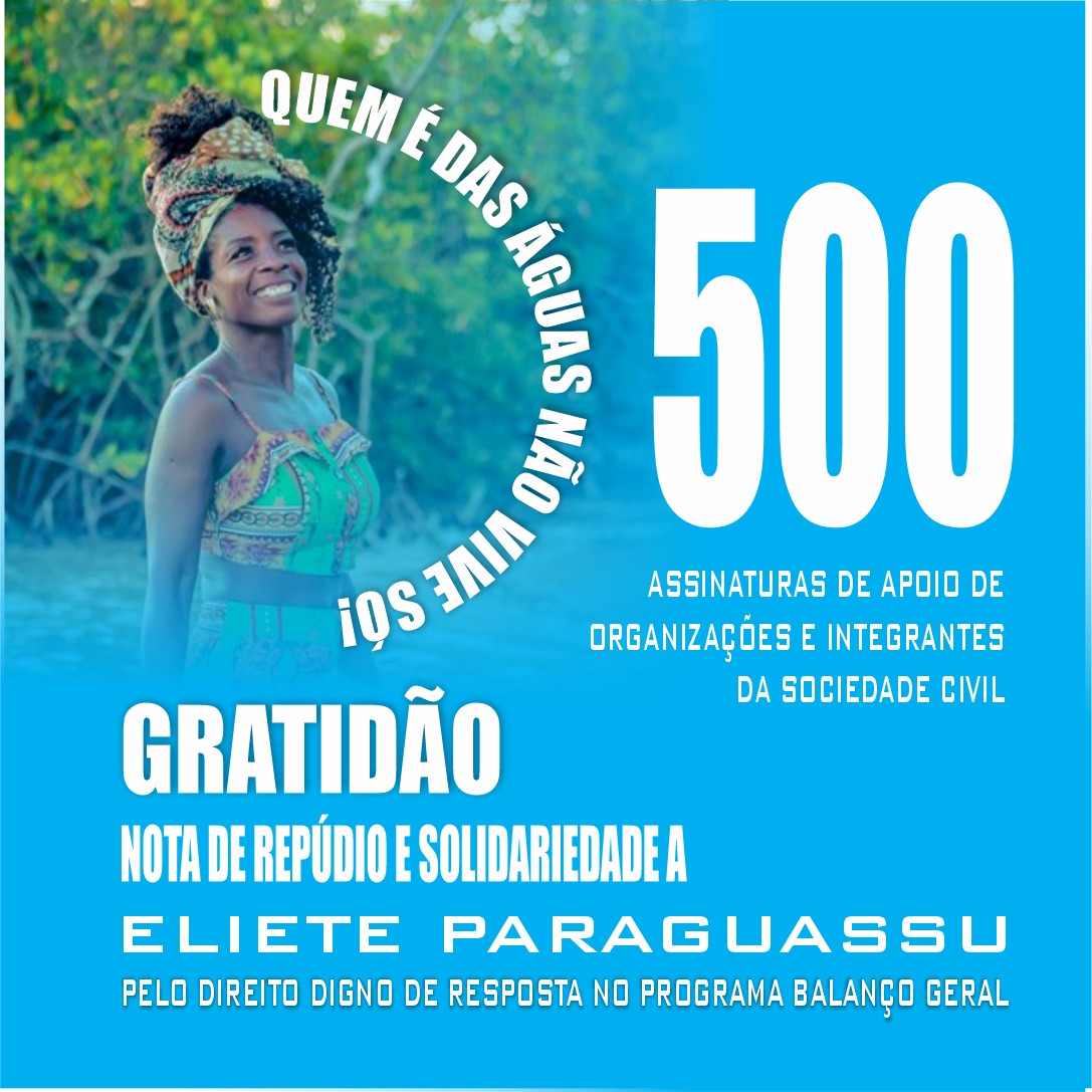 〽️✊🏿✊🏾✊🏽✊🏼
𝗦𝗢𝗟𝗜𝗗𝗔𝗥𝗜𝗘𝗗𝗔𝗗𝗘 a Eliete Paraguassu, atacada no programa Balanço Geral de Salvador - BA cujo apresentador se refere a mesma como ignorante.
#ElieteParaguassu 
#DireitoDeRespostaBalançoGeral 
#MarisqueiraQuilombola
#povodasaguas
#julhodaspretas
#NegrasMahin