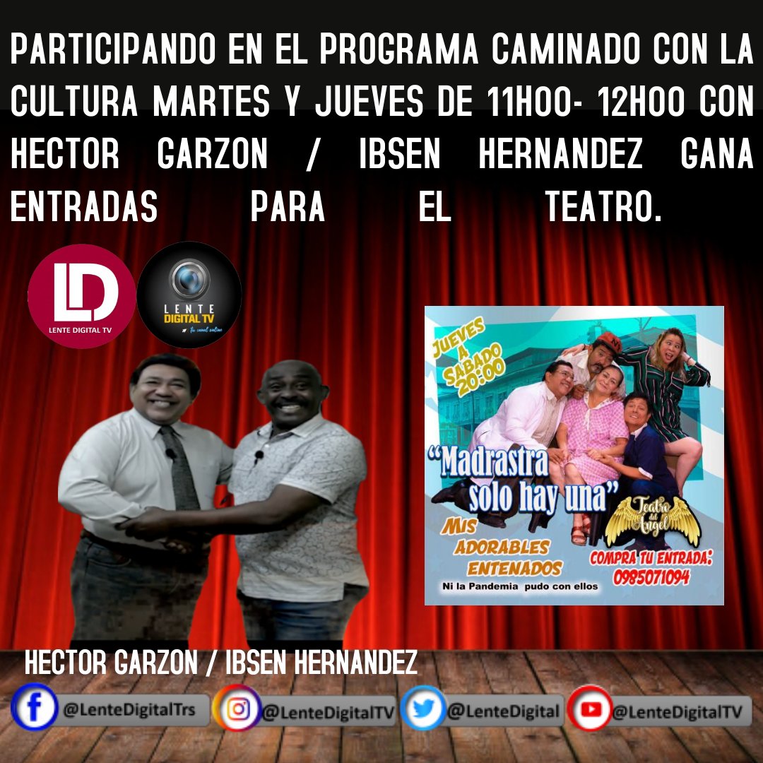 GarzongyeActor's tweet photo. Hoy Martes 27 desde las 11:00 hs CAMINANDO CON LA CULTURA, https://t.co/Lf30pCGnNC https://t.co/OMhwxSMeYd
