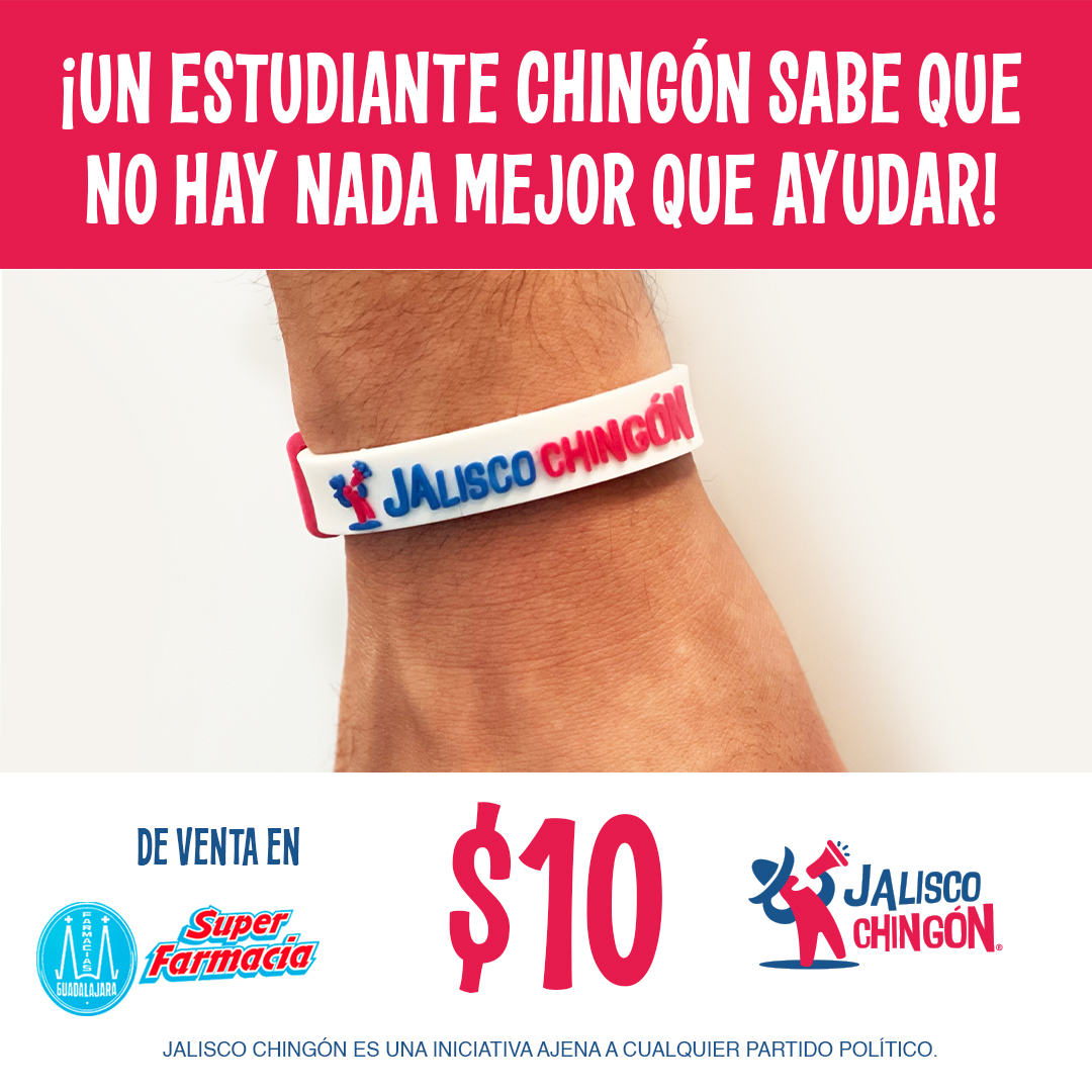 ¡Atención estudiantes! Llegó el momento de ponerse Chingones y sumarse a esta iniciativa para ayudar a más niños a vencer en la batalla contra el cáncer. Busca ya tu pulsera.