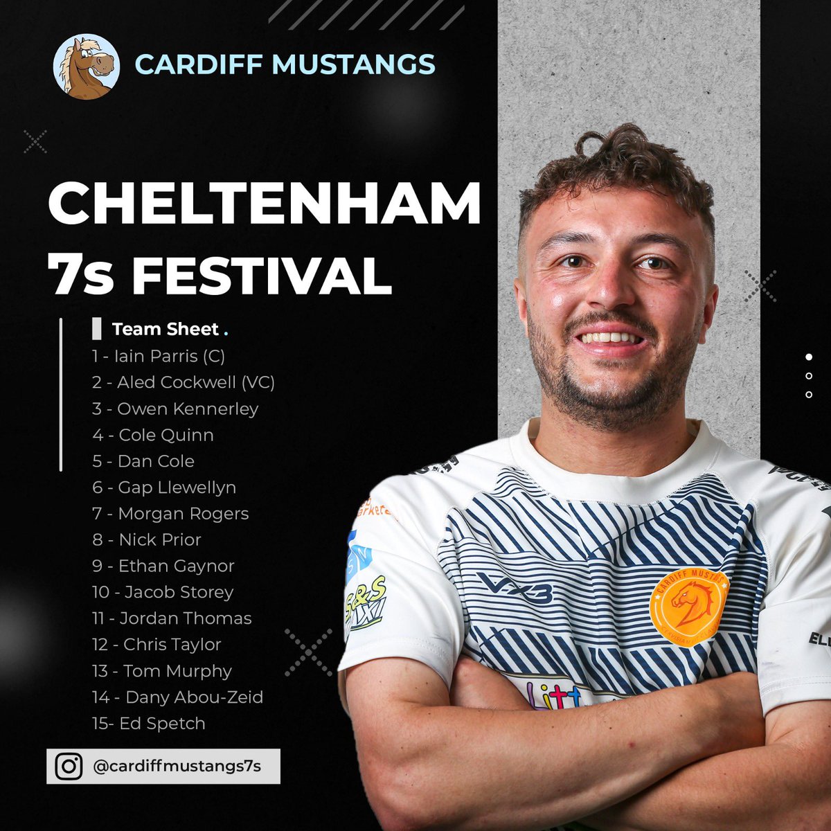 CardiffMustangs's tweet image. 🚨 Breaking News 🚨 

Our squad for Cheltenham 7’s Festival

#Mustangs #HorsePower