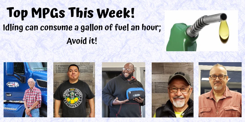 freedom_trans's tweet photo. Congratulate these top 5 drivers for great MPGs this week! #freedomtransdedicated #fueleffiency #trucking https://t.co/y5BFBjs5Sh