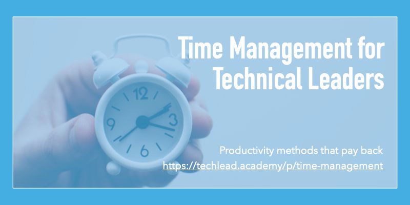 Peter Drucker once said, 'Until we can manage time, we can manage nothing else.' Level up your time management skills with this course aimed at technical leaders techlead.academy/p/time-managem…