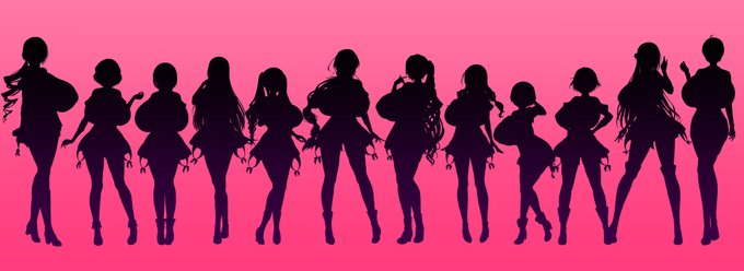 オリキャラ制作進捗。
やっと12人分の制服立ち絵の線画が終わりました。
シルエットにしたらちょっと上手く見えるから不思議だね。
これから苦手な塗りパートな作業になるからまだまだ完成は遠い・・・。
ゲーム作るわけでもないから気楽なもんだけど、とりあえず早く終わらせたい。 