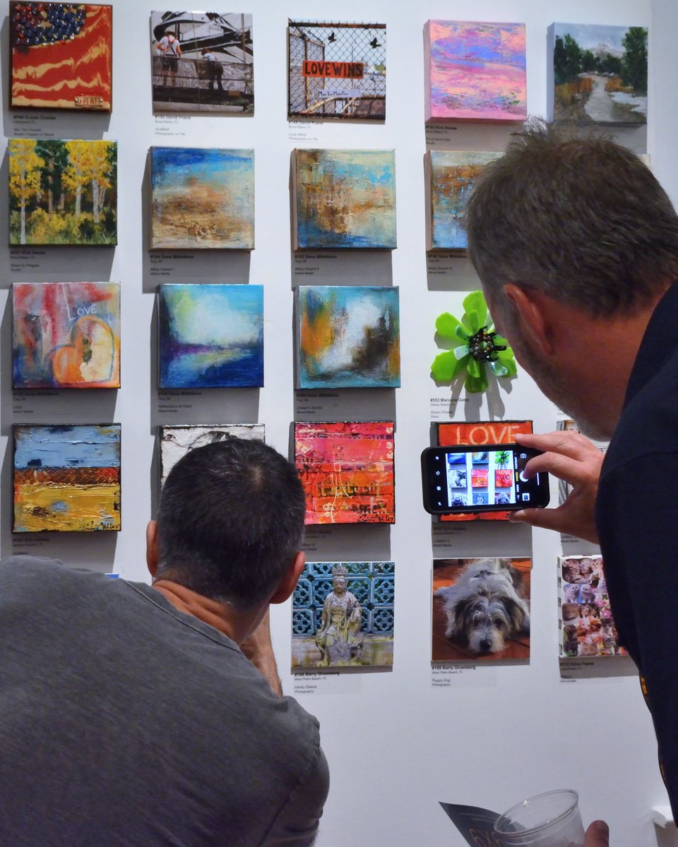 🗓Save the date! August 25 from 6 to 9p: S Q U A R E S on the S Q U A R E party! New sizes, new prices, all to benefit the  MUSEUM! 
•6x6” pieces will be sold for $35
•8x8” pieces will be sold for $55
•10x10” pieces will be sold for $75
•12x12” pieces will be sold for $95