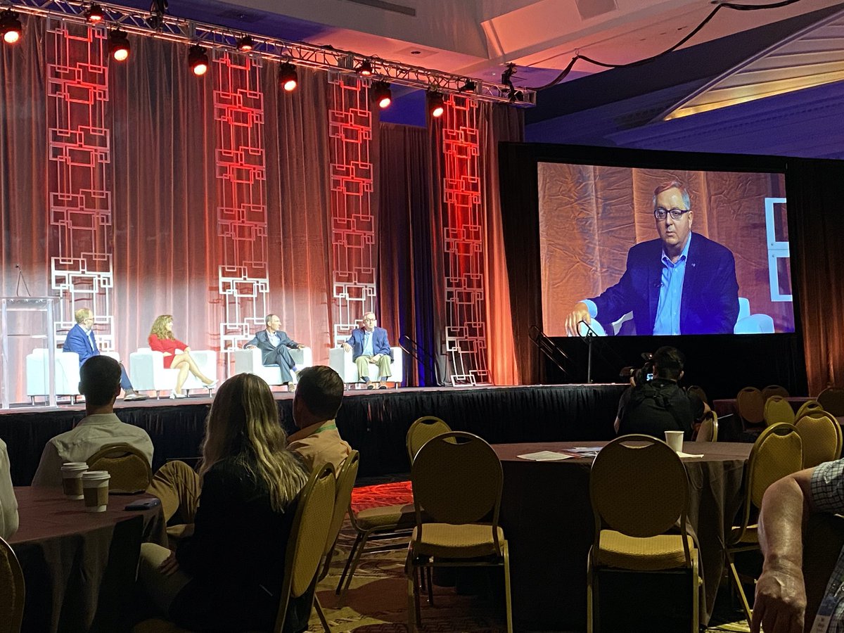ACAConnects's tweet image. Check out @ACAConnects President and CEO @MATTatACA on the big screen at #FiberConnect @fiberbroadband! Matt is speaking on a panel with @sbloomfield15, Gary Bolton, and Ben Moncrief of @CSpire about broadband deployment in rural America. #acaconnects