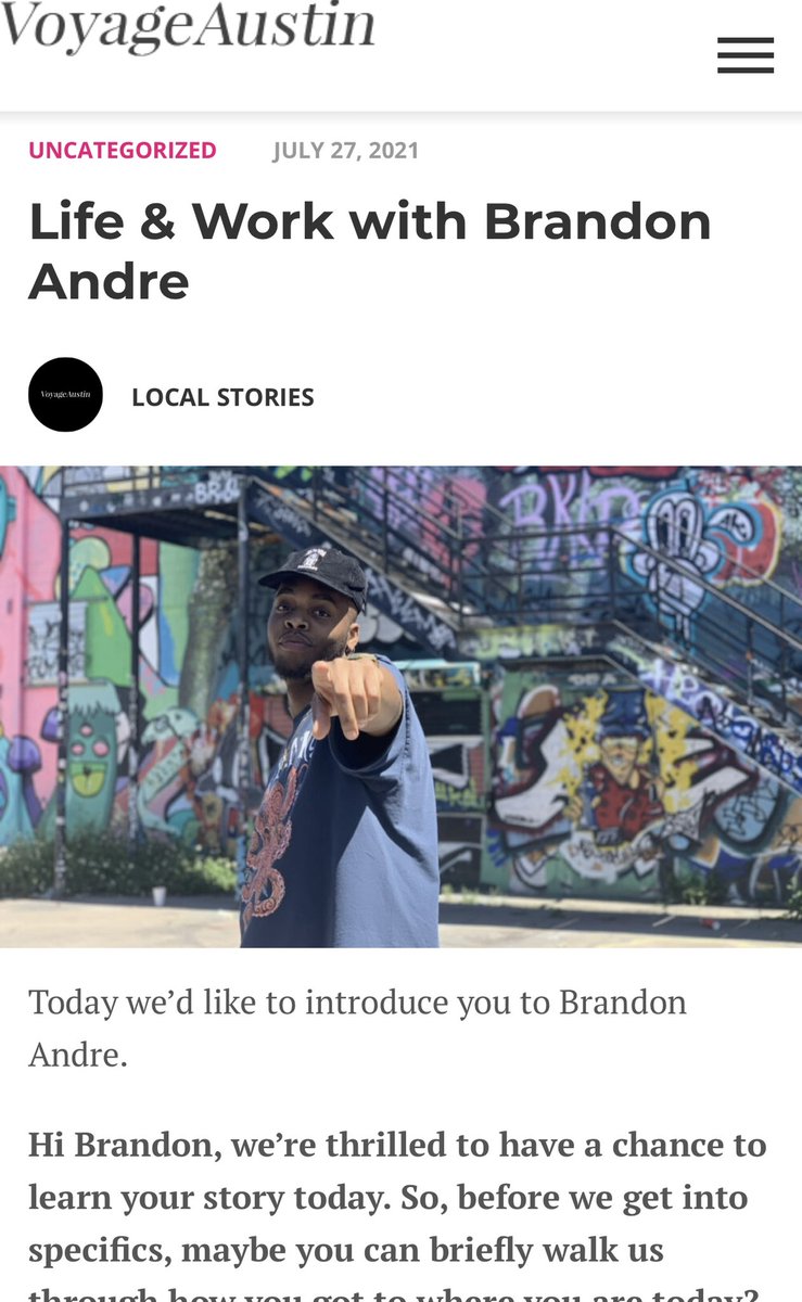 VoyageAustin reached out and asked to do an article of my personal Journey and the branding of i3Essential. 
Thank You Everyone for the Love and Support‼️ 

Here’s the article-

voyageaustin.com/interview/life…

#voyageaustinmagazine #voyageaustin #i3Essential #YourDreamsMatter