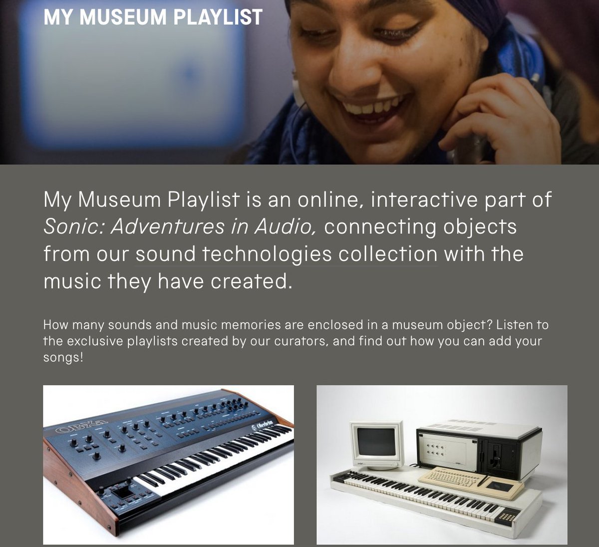 🎧It possible to imagine new sonic ways to conceive an exhibition? <a href="/mediamuseum/">National Science and Media Museum</a> tries to answer with Sonic: Adventures in Audio! If you are in UK, it is definitely worth a travel to Bradford! If not, have a look at the online section #MyMuseumPlaylist 👩🏻‍💻
bit.ly/MuseumPlaylist