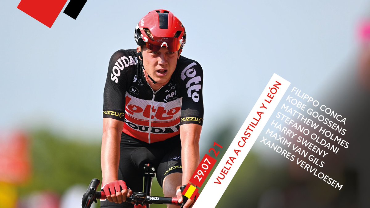 Thursday, we are in 🇪🇸 for the one-day race Vuelta a Castilla y León with these seven riders:

🇮🇹 <a href="/Filippo_Conca/">Filippo Conca</a> 
🇧🇪 <a href="/KobeGoossens/">kobe goossens</a> 
🇬🇧 <a href="/MatthewHolmes51/">Matthew Holmes</a> 
🇮🇹 <a href="/StefanOldani_/">Stefano Oldani</a> 
🇦🇺 @harry_sweeny 
🇧🇪 @Maximvangils 
🇧🇪 <a href="/XandresV13/">Xandres Vervloesem</a> 

#VueltaCyL2021