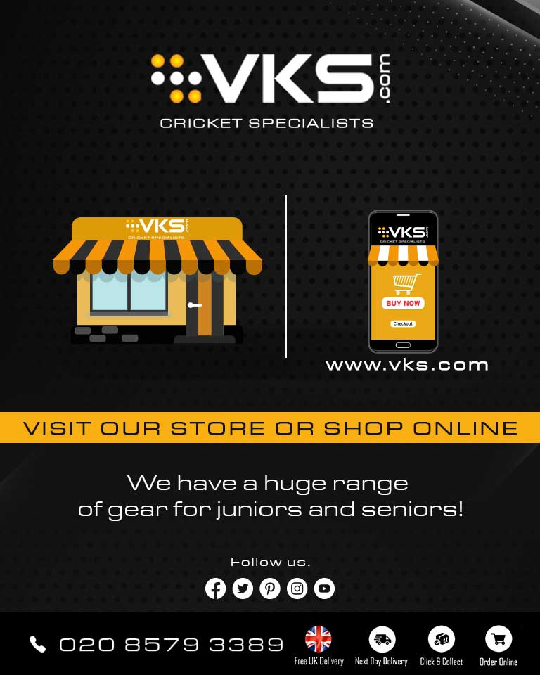 We have a huge range of gear for juniors and seniors!

Visit our store - 31 Bond Street, Ealing, London - W5 5AS

OR Visit our Online Store - vks.com

#cricketgear #onlinecricketstore #vks #ealing #london