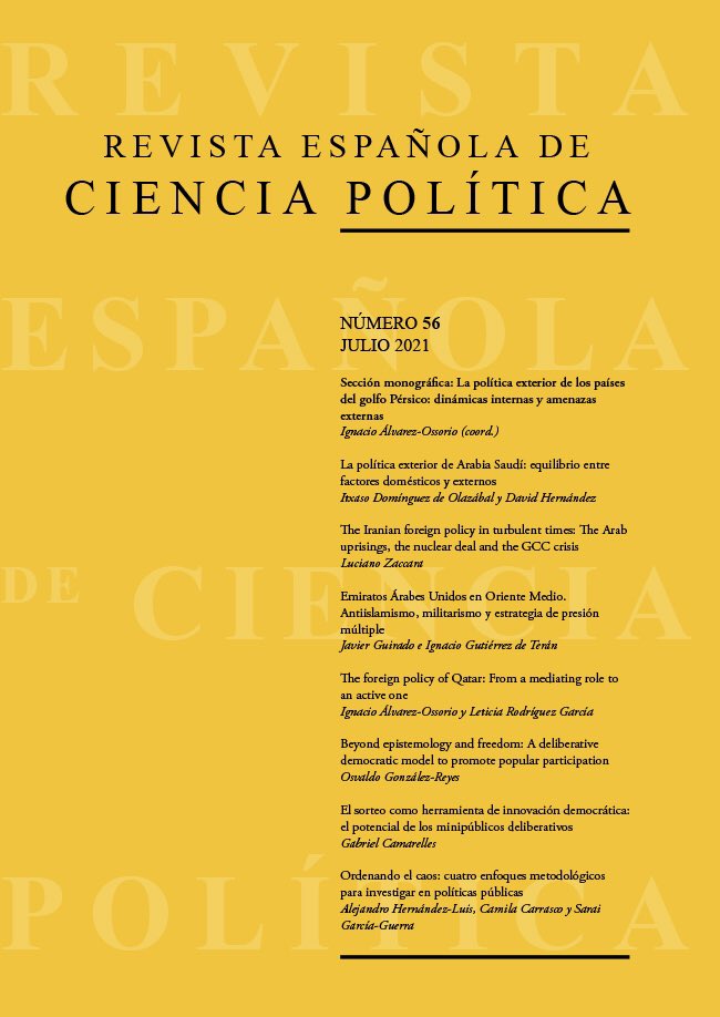 My article 'The Iranian foreign policy in turbulent times: The Arab uprisings, the nuclear deal, and the GCC crisis,'  published at the @RevistaCCPPes No. 56 (open access), special issue on Persian Gulf States foreign policies edited by @IAlvarezOssorio. 
recyt.fecyt.es/index.php/recp…