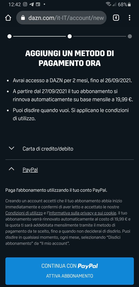 RaffaelloPrince's tweet photo. @DAZN_HELP_ITA @dazn si può sapere cos'è sta cosa? Dite che il pagamento sarà addebitato da Settembre con il codice da voi inviato e invece...ve li prendete giá da https://t.co/HLkzJdWLAV spiegate(visto che è successo a mezza Italia) cosa sta succedendo? https://t.co/sLDH5UHFA3