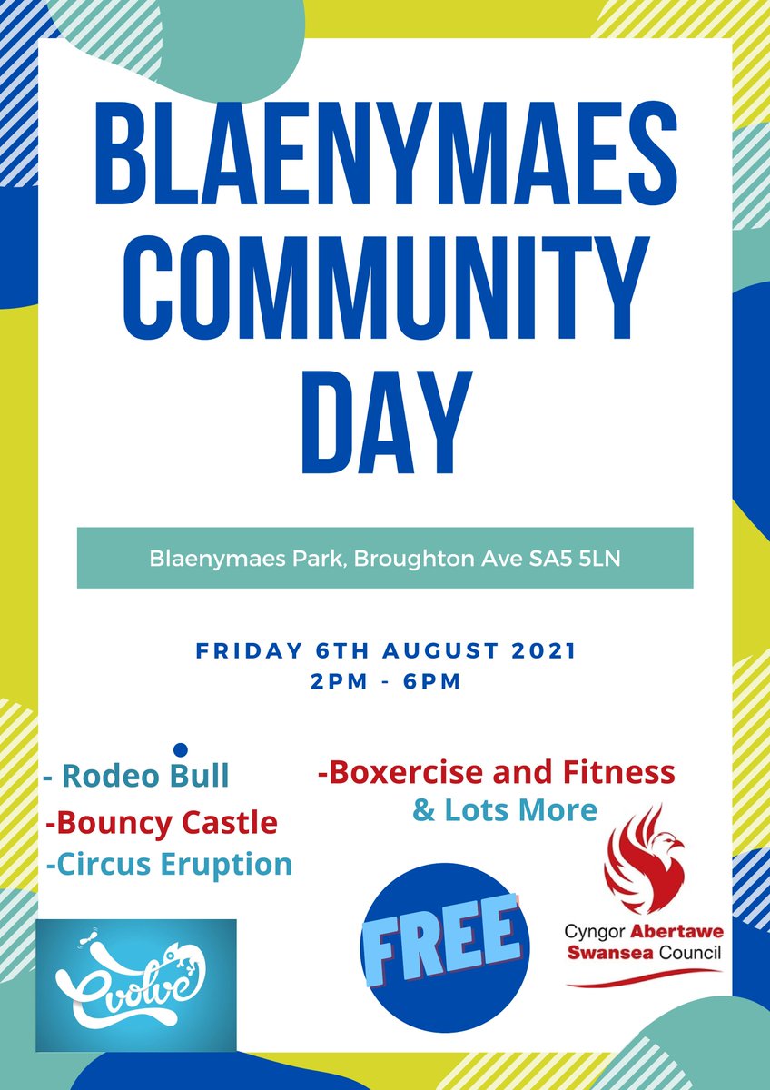 Join us, <a href="/FreshWorkshopCo/">Fresh Creative CIC</a> and <a href="/GlynnVivian/">Glynn Vivian</a> in  Blaenymaes Park on Friday the 6th for a free afternoon of creativity- making, graffiti, circus skills and loads of other activity. Swansea buses are now free on Fridays too!!!  Thanks to <a href="/EvolveSwansea/">Evolve Swansea</a> for organising this fab event!