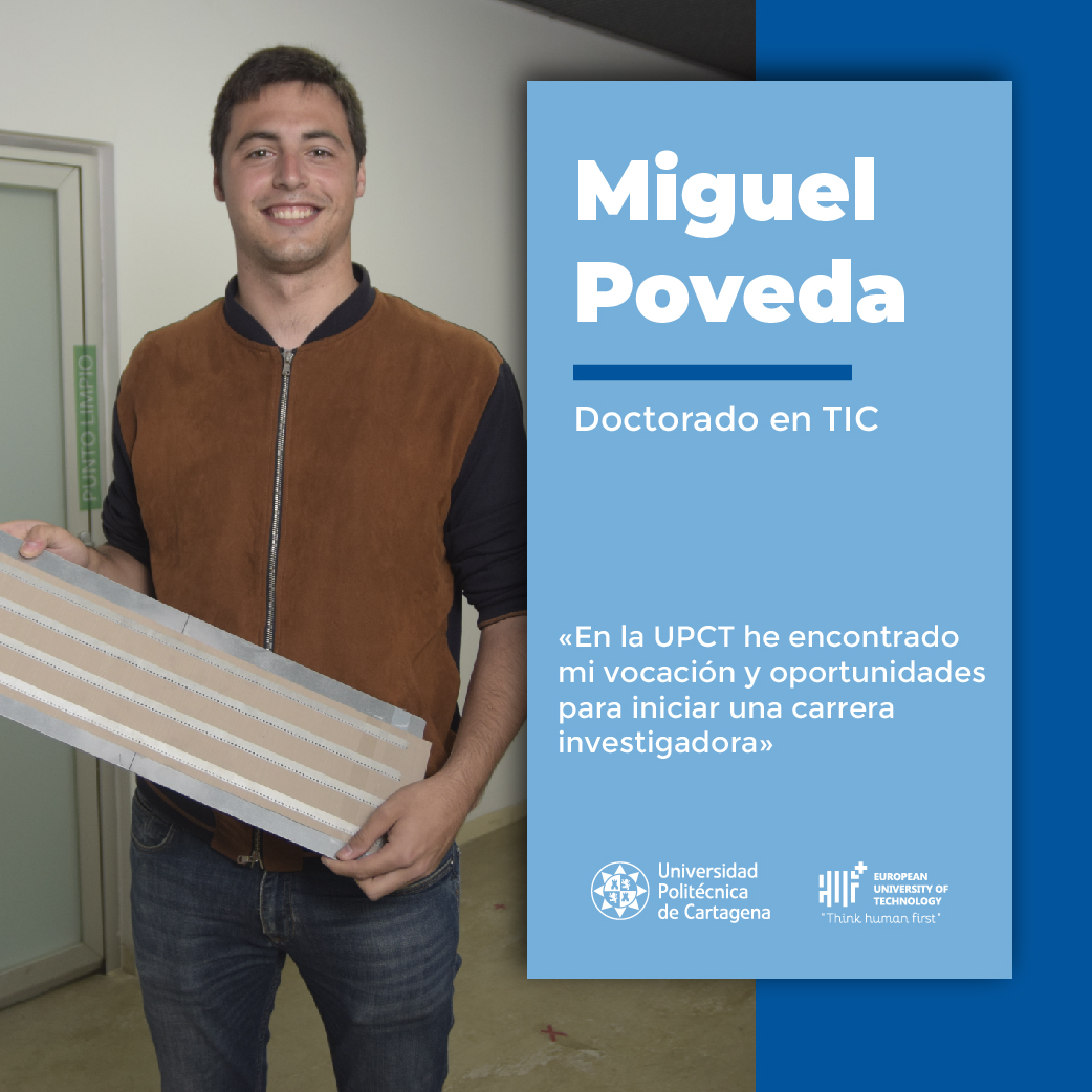 UPCToficial's tweet photo. 🔵#ExitoUPCT: Conoce a Miguel Poveda, doctorado en Tecnologías de la Información y las Comunicaciones.
"En la UPCT he encontrado mi vocación y oportunidades para iniciar una carrera investigadora".
🗞️ Entrevista: https://t.co/UIKmW4Td0w https://t.co/ZBhku6WRjg