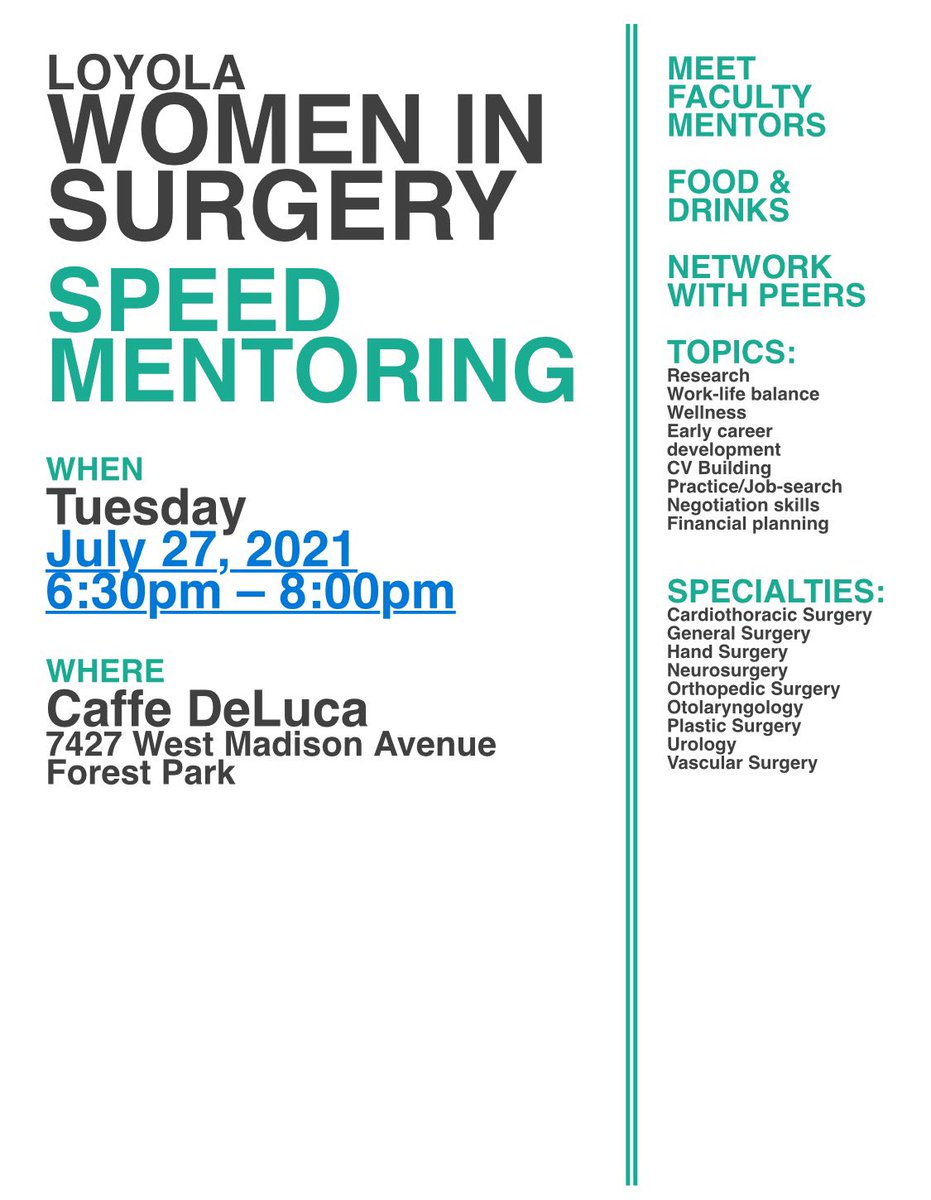 LoyolaSurgery's tweet photo. Today’s the day! Hoping to see you all tonight at our Women in Surgery Speed Mentoring session!
#generalsurgeryresident #generalsurgery #mentorship #womeninsurgery @LoyolaUrology @LoyolaVascular @LUNeurosurgery @LoyolaOrthoRes https://t.co/IgC4GcUZCT