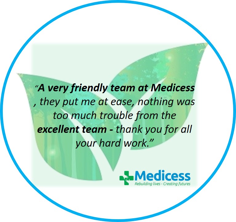 MedicessLtd's tweet photo. #testimonialtuesday
Our #MDT is not only clinically governed from day 1, but each member of our team builds a strong and trusted relationship with the patient. #Welldone to all of our diligent team!
Meet the team on our website: https://t.co/5JzPVvBv3X

#rehabilitation
#injury https://t.co/VoUQwfNKsu