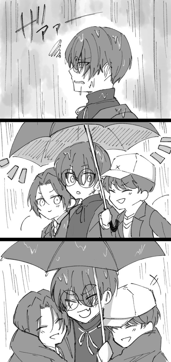 君が雨の中にいたら(吟主♂こば)
雰囲気漫画。(台詞思いつかなかったのでイメージでお楽しみ下さい) 