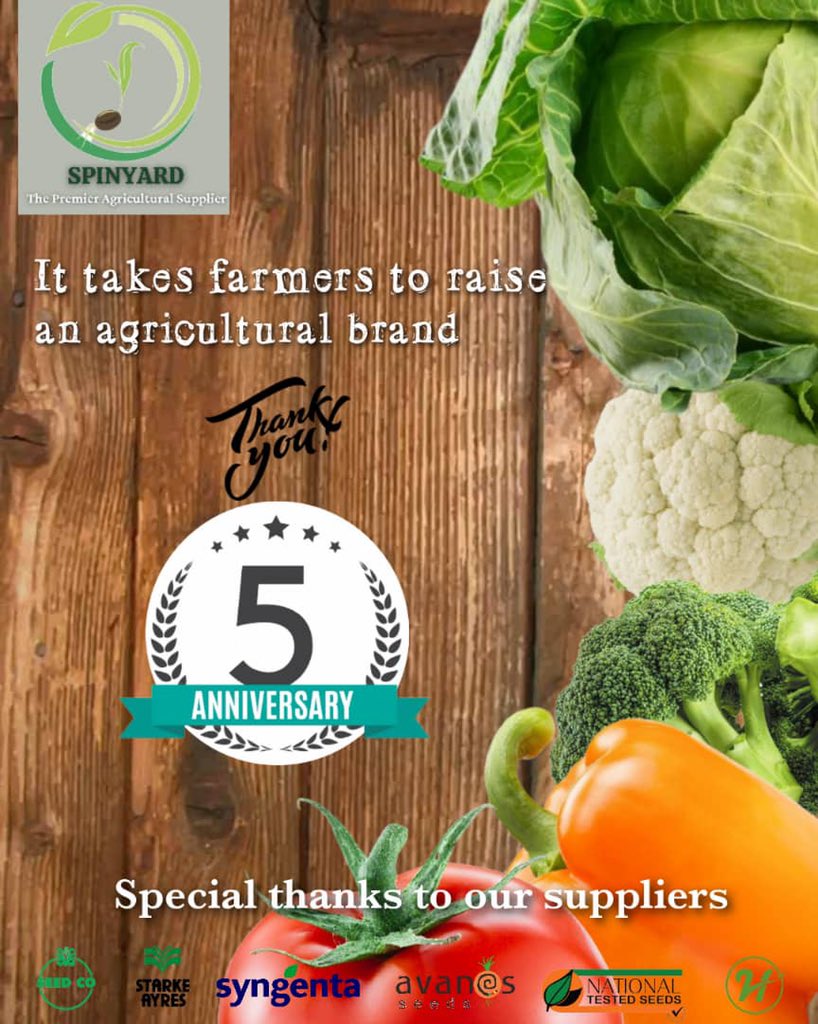 On 27 July 2015 I  was retrenched from formal Employment; On July 27 , 2016 I set up Spinyard Seedlings. Today my company celebrates 5 Years, with 120 employees and the largest nursery business in Zim. Thank you God, Zimbabwe &amp; those who stood by me.